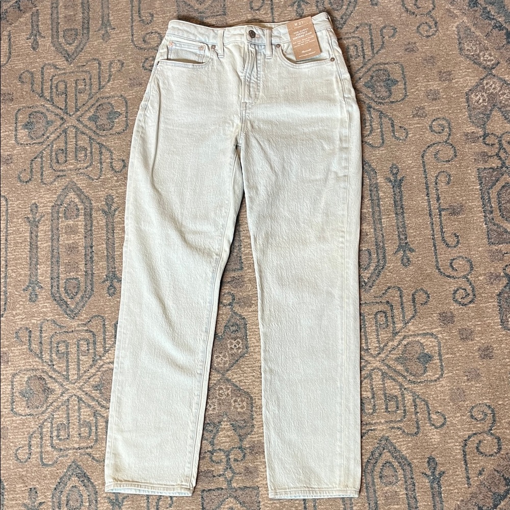 BNWT Madewell Curvy Perfect Vintage Light Wash Straight Jeans